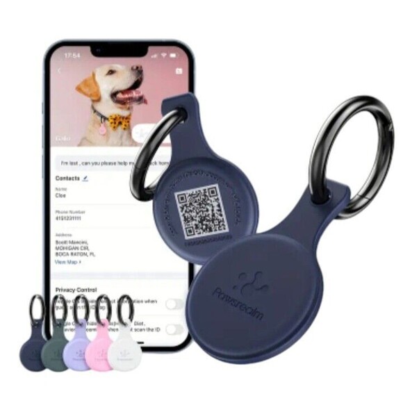 Other - PET ID (NFC and QR CODE)-(Dog/Cat)-(Name Tag)-(Pet Locator)-(Blue)-(New)-$12.00